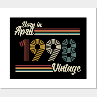 Vintage Born In April 1998 Posters and Art